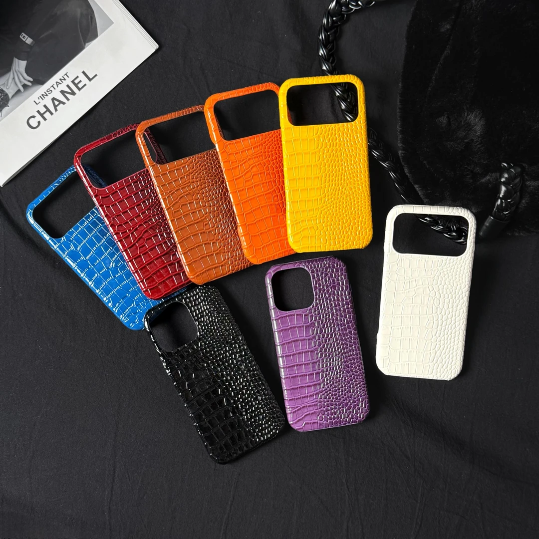 轻奢高级感半包鳄鱼纹适用苹果17promax手机壳/16pro/15防摔质感