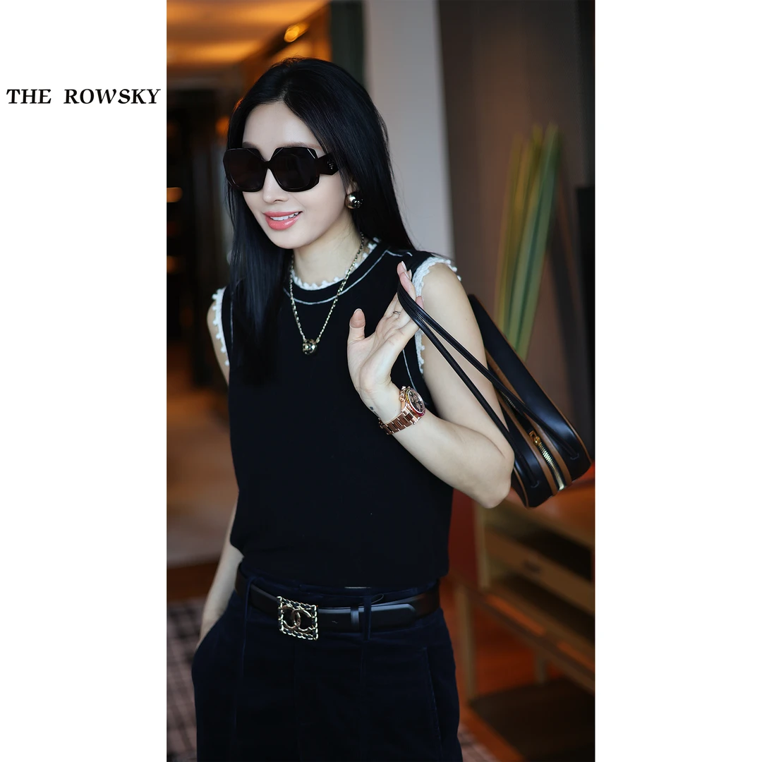 杨圣坤2025秋季新品高级感显瘦无袖百搭山羊绒针织衫马夹SQ258717