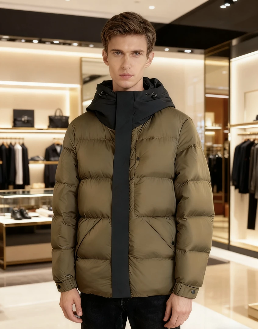 【M家黑武士】男士冬季25黑武士新国标90白鸭绒保暖加厚连帽羽绒服