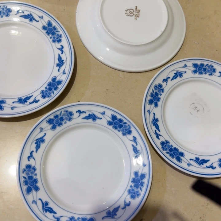 醴陵群力兰海棠小平盘一等品微瑕4片包邮