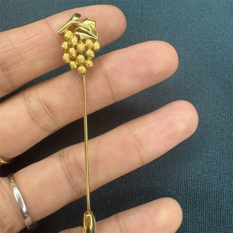 合金胸针 trifari金色葡萄帽针胸针1-1【2070225-017】