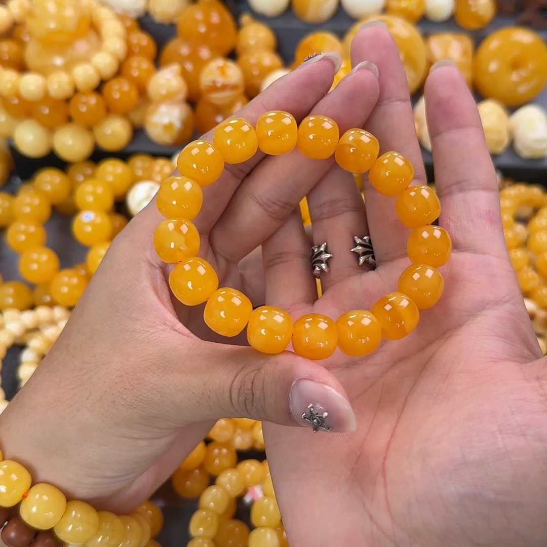蜜蜡未镶嵌珠宝奇石同料13mm