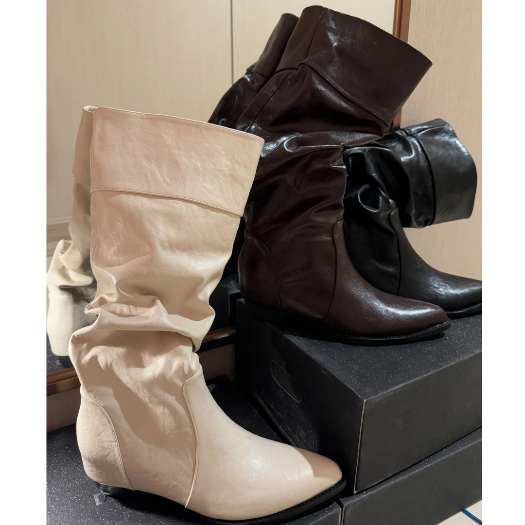 新款秋冬长筒靴子