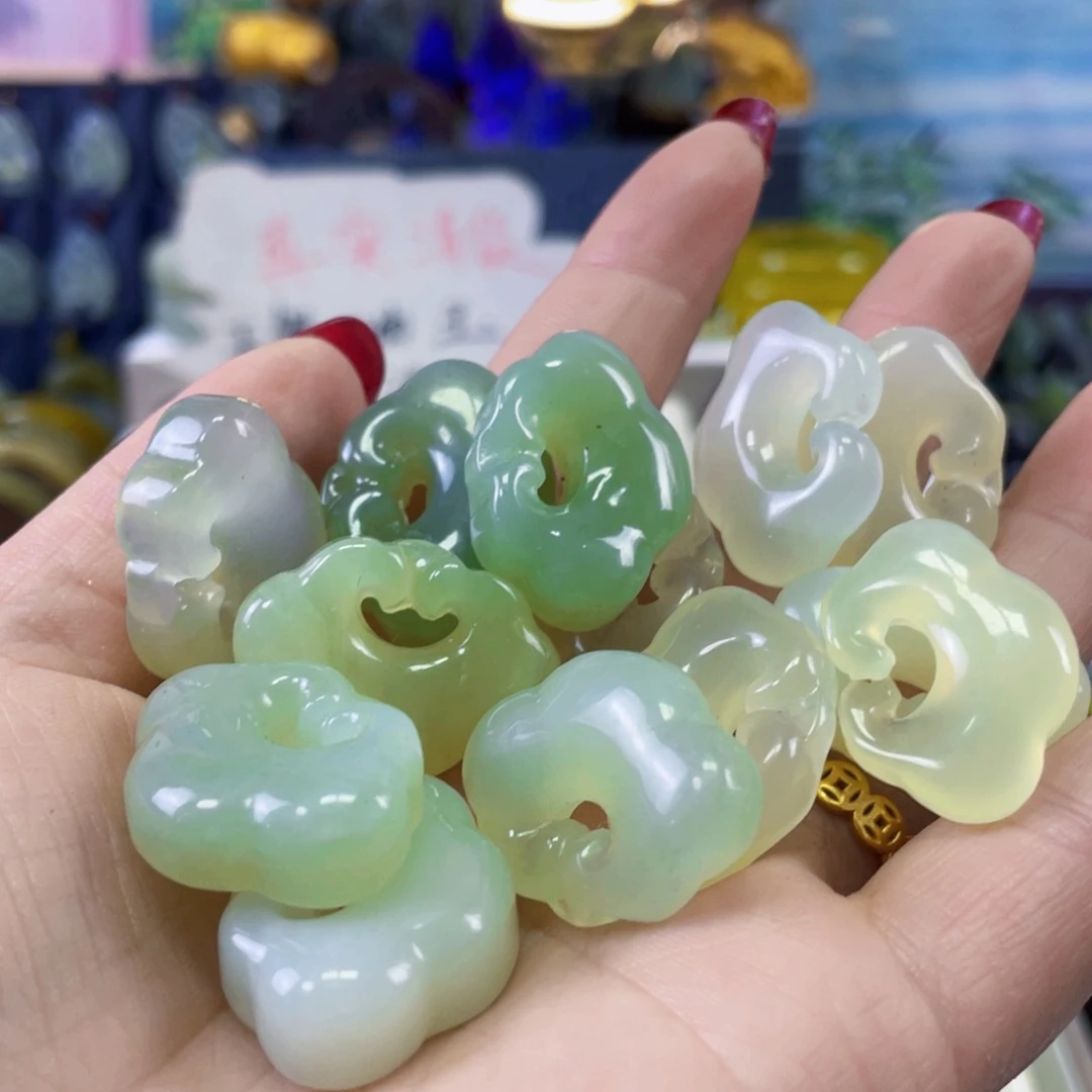 蛇纹石玉颈饰未镶嵌多样性随机发一个锁