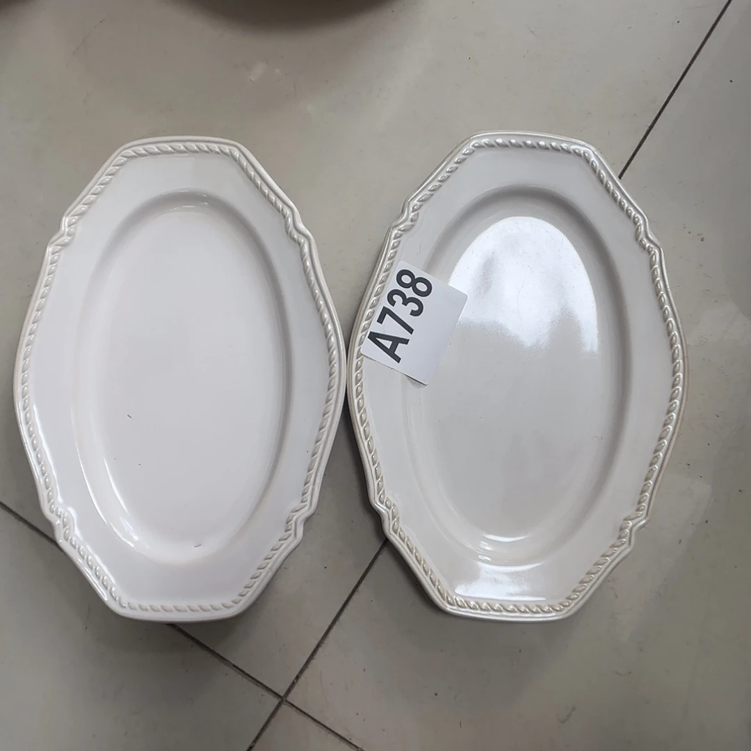 瓷片瑕疵特价陶瓷浅盘