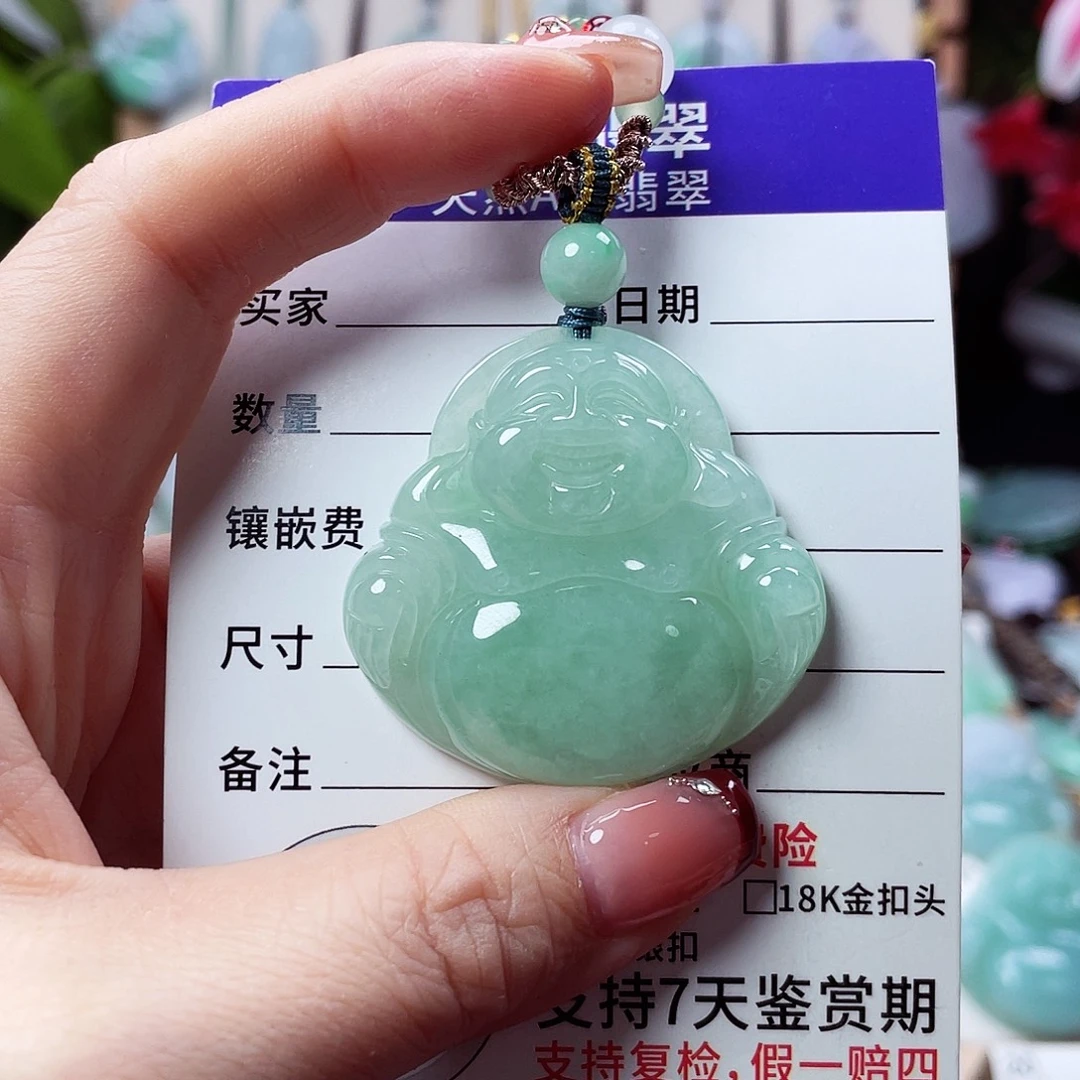 翡翠未镶嵌颈饰佛公31