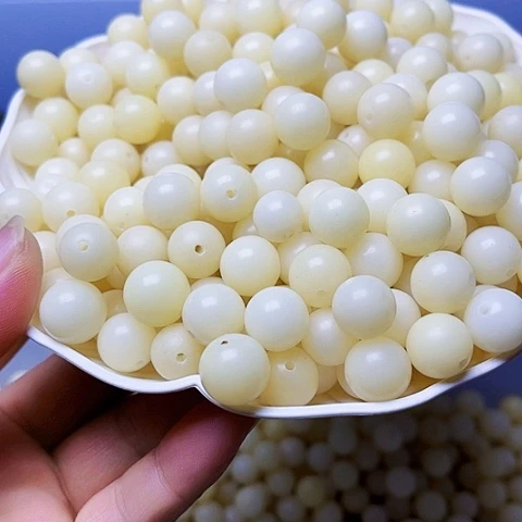 吊坠白玉菩提白玉菩提12微瑕白玉圆50颗卡灯牌宠40颗