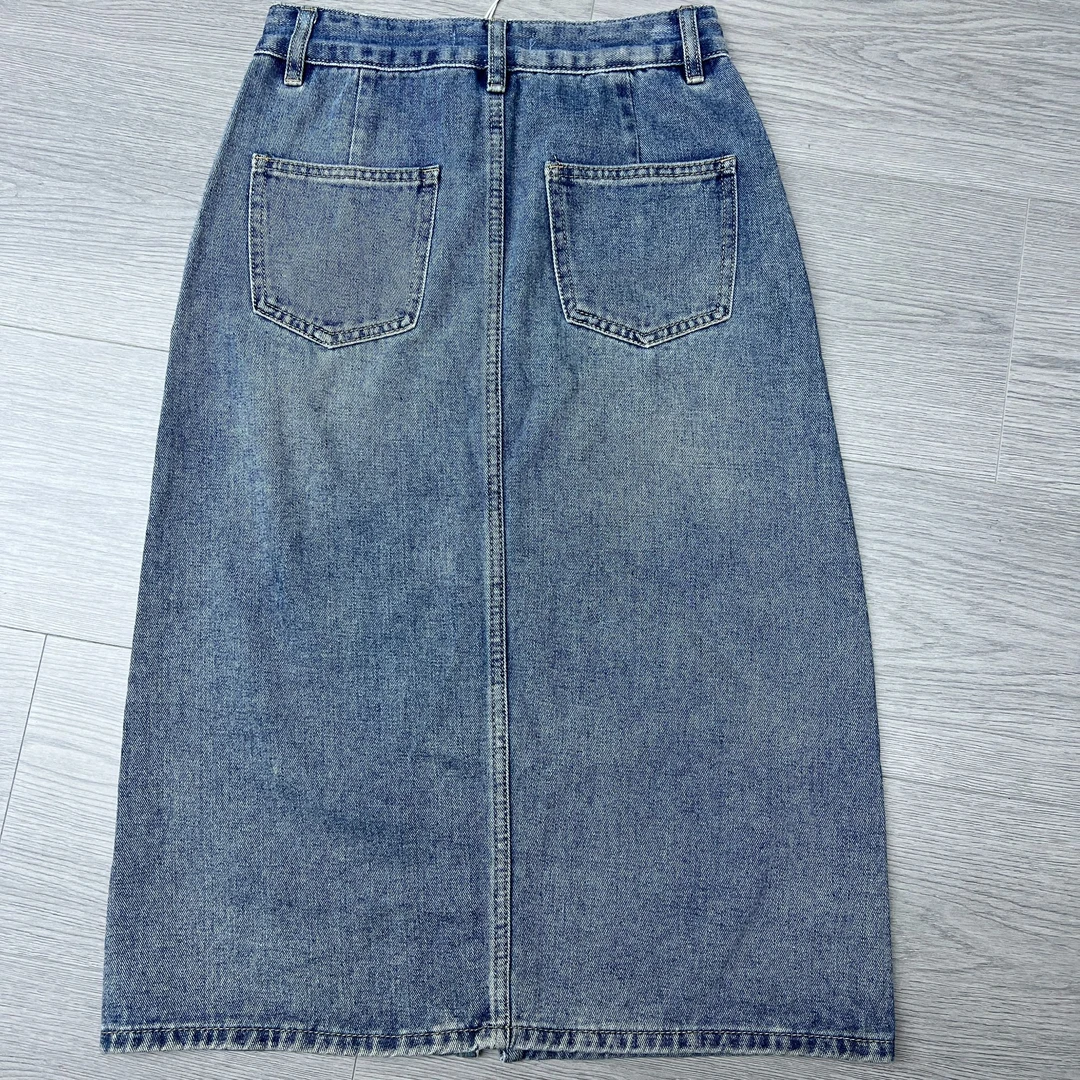 09长裙夏季高腰百搭开叉