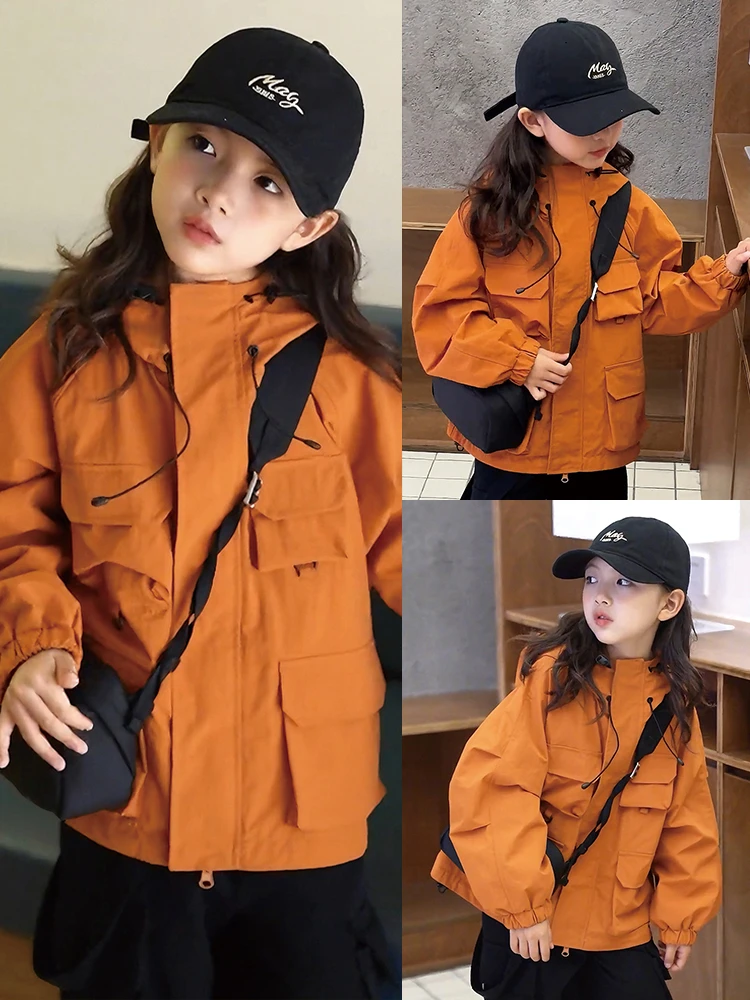 MK&DK女童外套秋季2025新款大童早秋穿搭冲锋衣儿童秋装夹克上衣