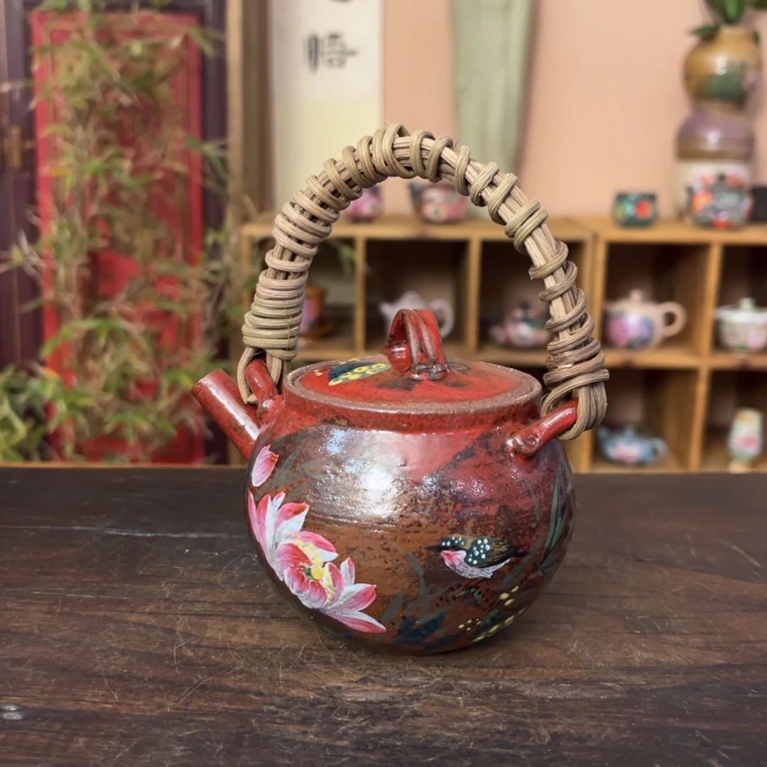 柴烧纯手工手绘陶瓷