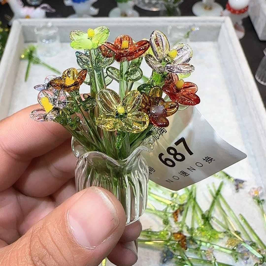 琉璃手工艺品687插花
