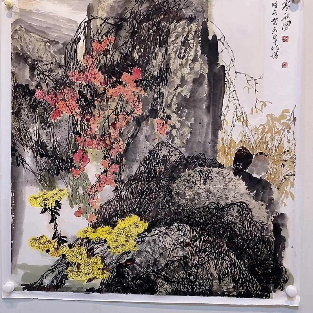 国画戚代华老师纯手绘花鸟