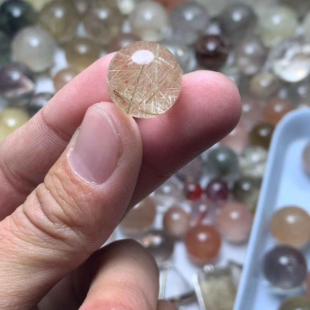 水晶珠宝半成品未镶嵌Z*Z发晶球