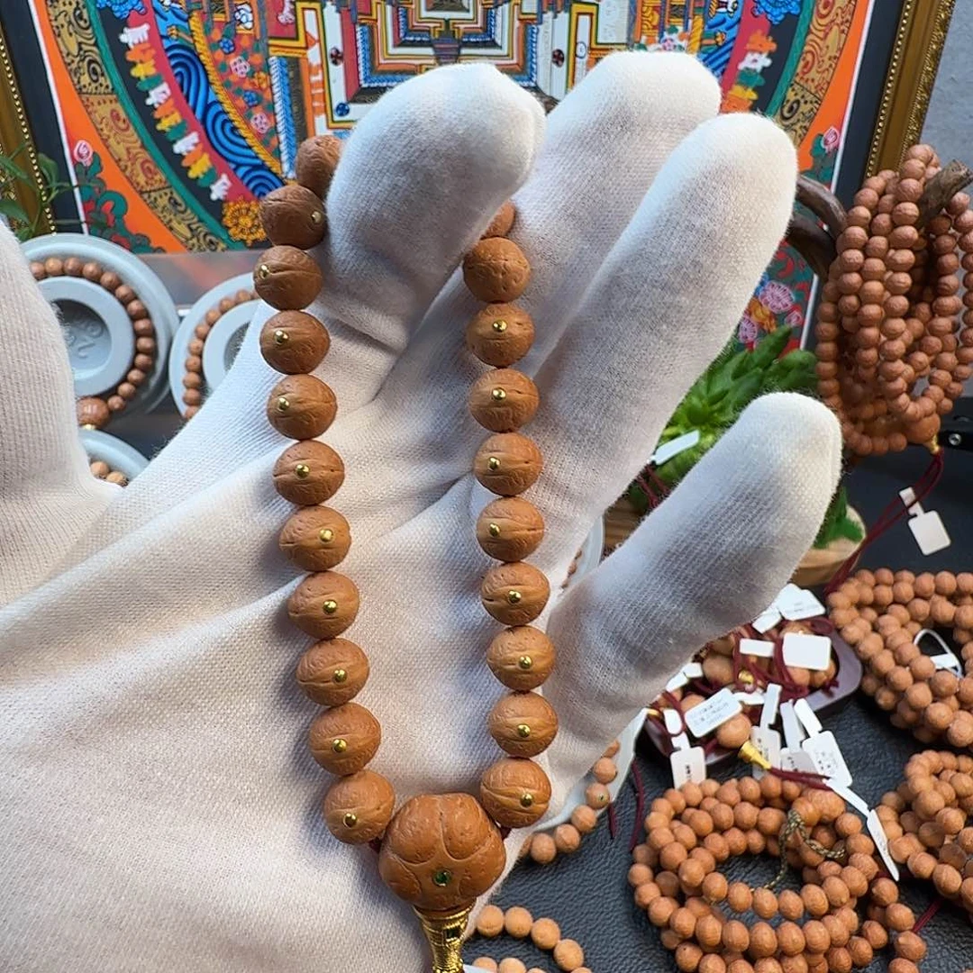 全***铺凤眼菩提手串同树实心单圈金钉款