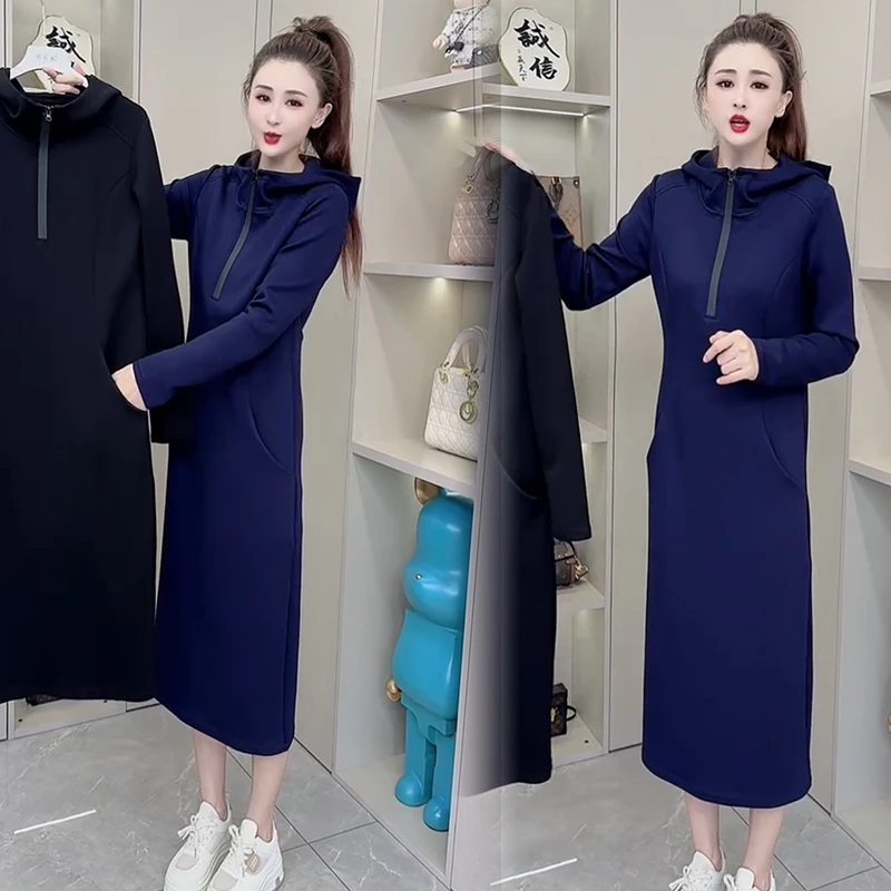 2025秋季新款时尚显瘦气质网红高档洋气女高级百搭宽松大码连衣裙