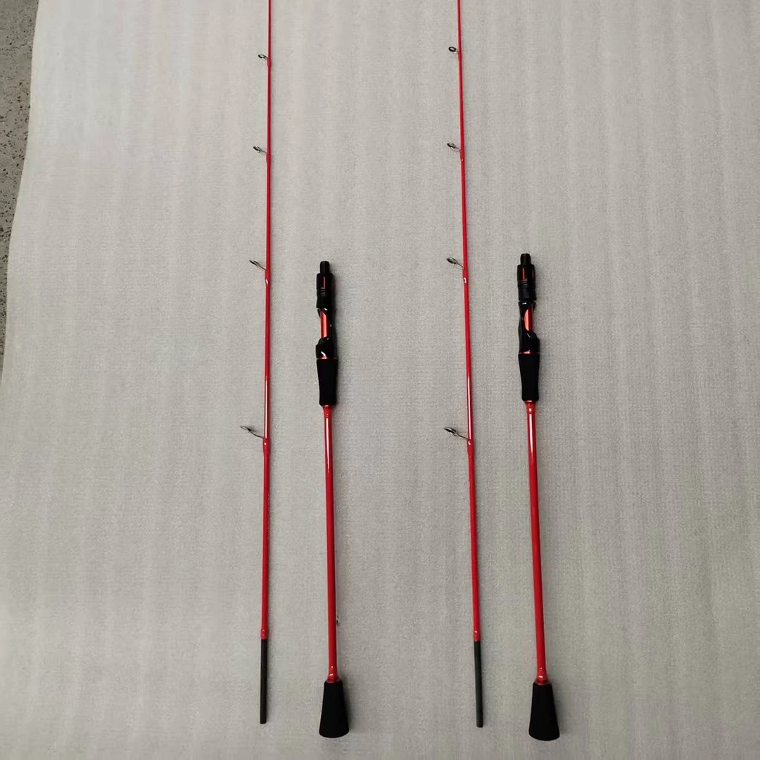 客勒姆中国红近海船竿一节半铁板慢摇竿实心竿稍1.8米饵40-160克