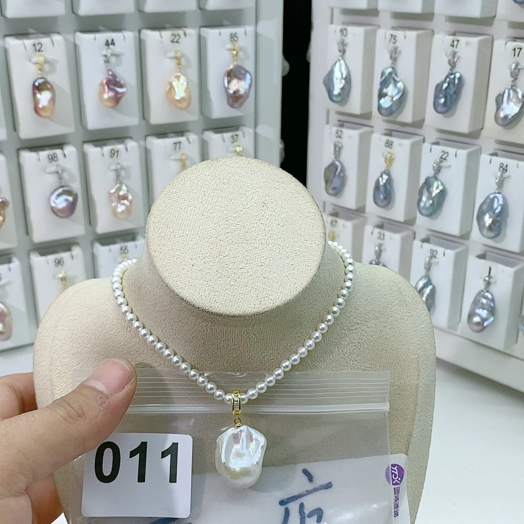 淡水珍珠颈饰合金