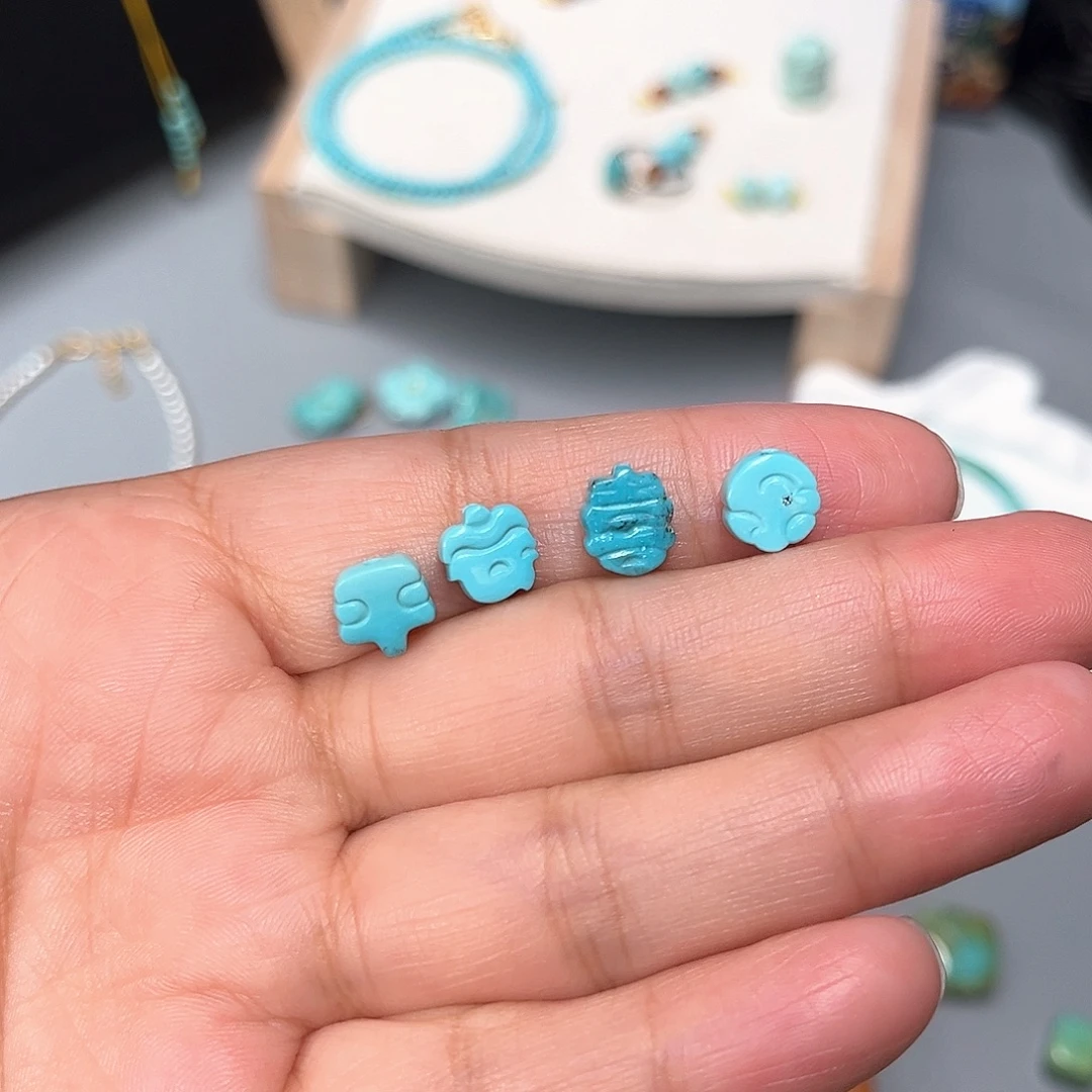 绿松石未镶嵌珠宝半成品