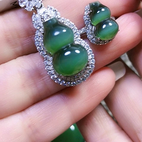 和田玉银S925镶嵌戒指