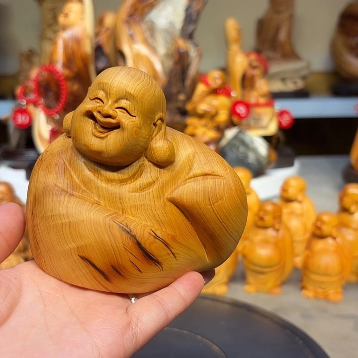 柏木太行崖柏弥勒佛