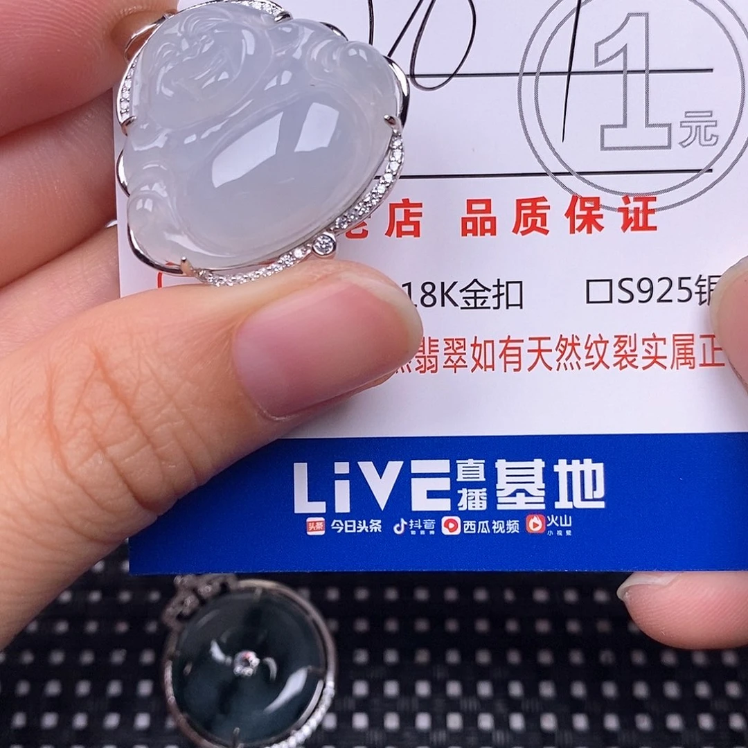 翡翠银S925镶嵌颈饰