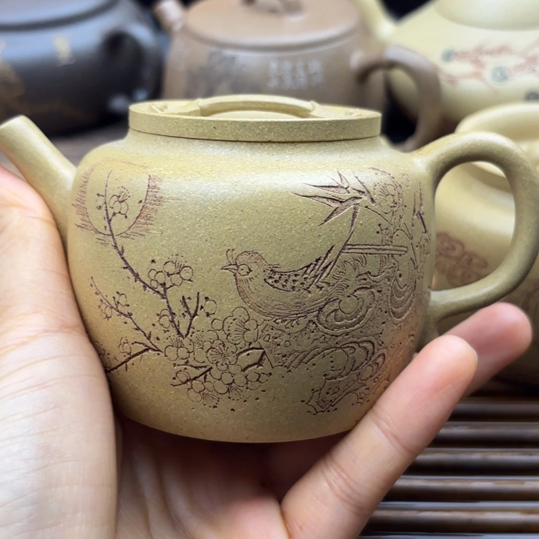 茶壶紫砂花好月圆本山段170c c