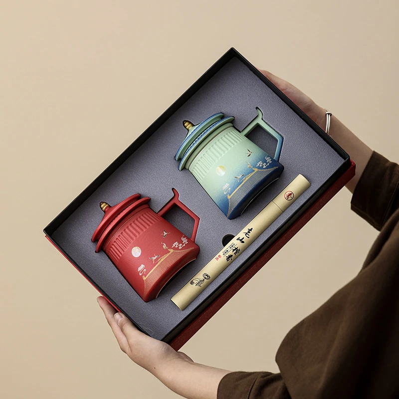 国潮故宫茶杯中秋节马克杯创意礼品高品质茶具礼品送长辈朋友