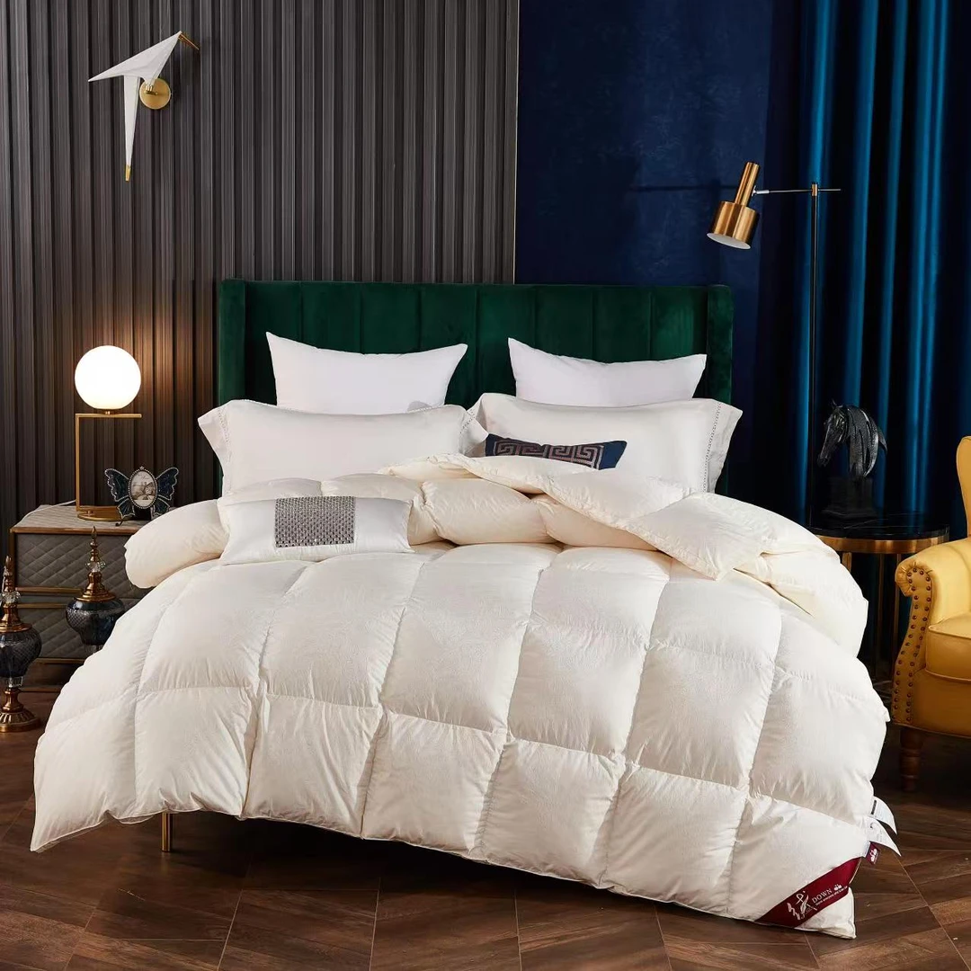 国标95%白鸭绒玫瑰故事高精密提花被