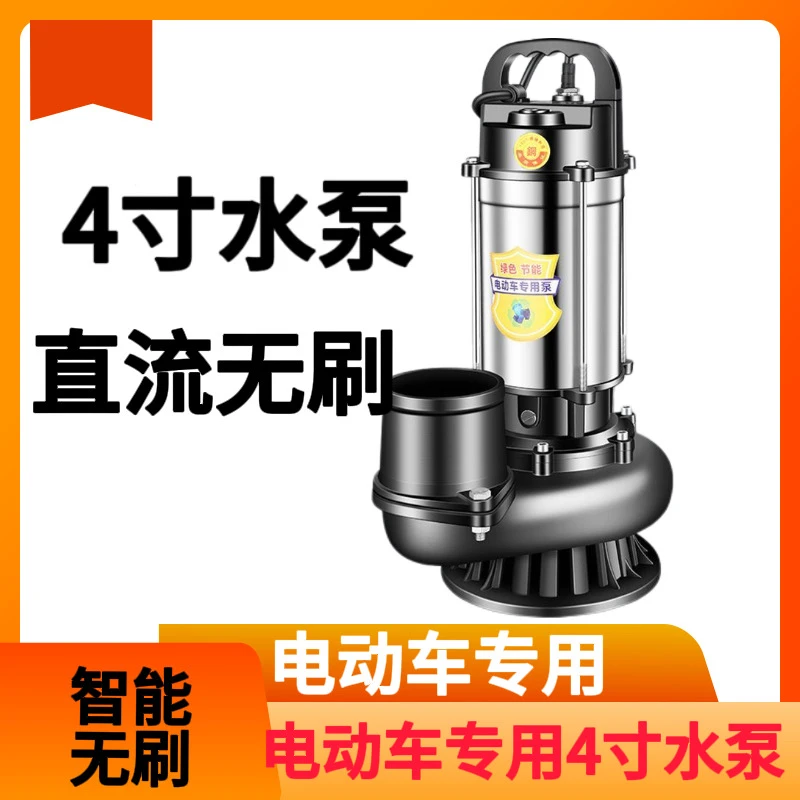 4寸电动车专用水泵禁止220V大流量高扬程智能无刷水泵农田灌溉