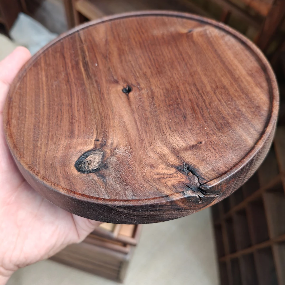北美黑胡桃木干泡盘 天然结疤裂纹眼洞随机发不支持挑选