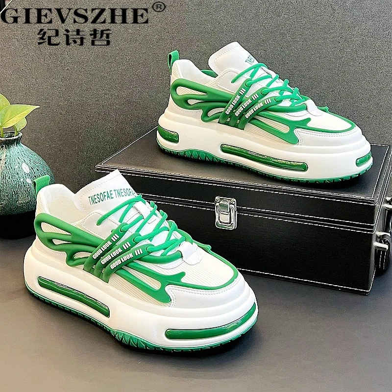 纪诗哲轻奢高端板鞋男潮流百搭休闲鞋秋季透初秋穿搭防滑透气男士