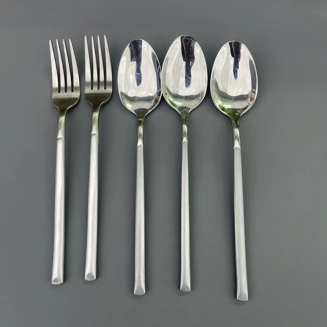 外贸厚锻实心西餐具3勺配2叉家用厨房必备轻奢现代【汤家限定】