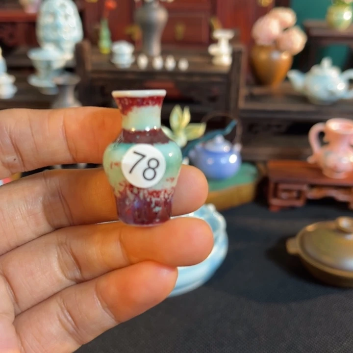 摆件微陶老王迷你花瓶