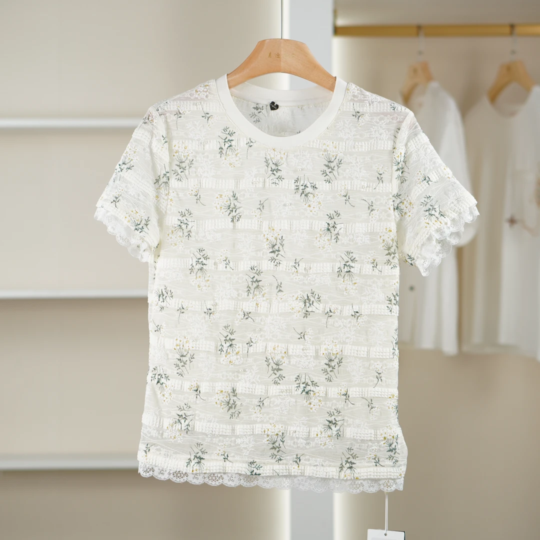 【麦迪尚品·品牌新款】5080641 夏季时尚简约短袖上衣撤柜女装