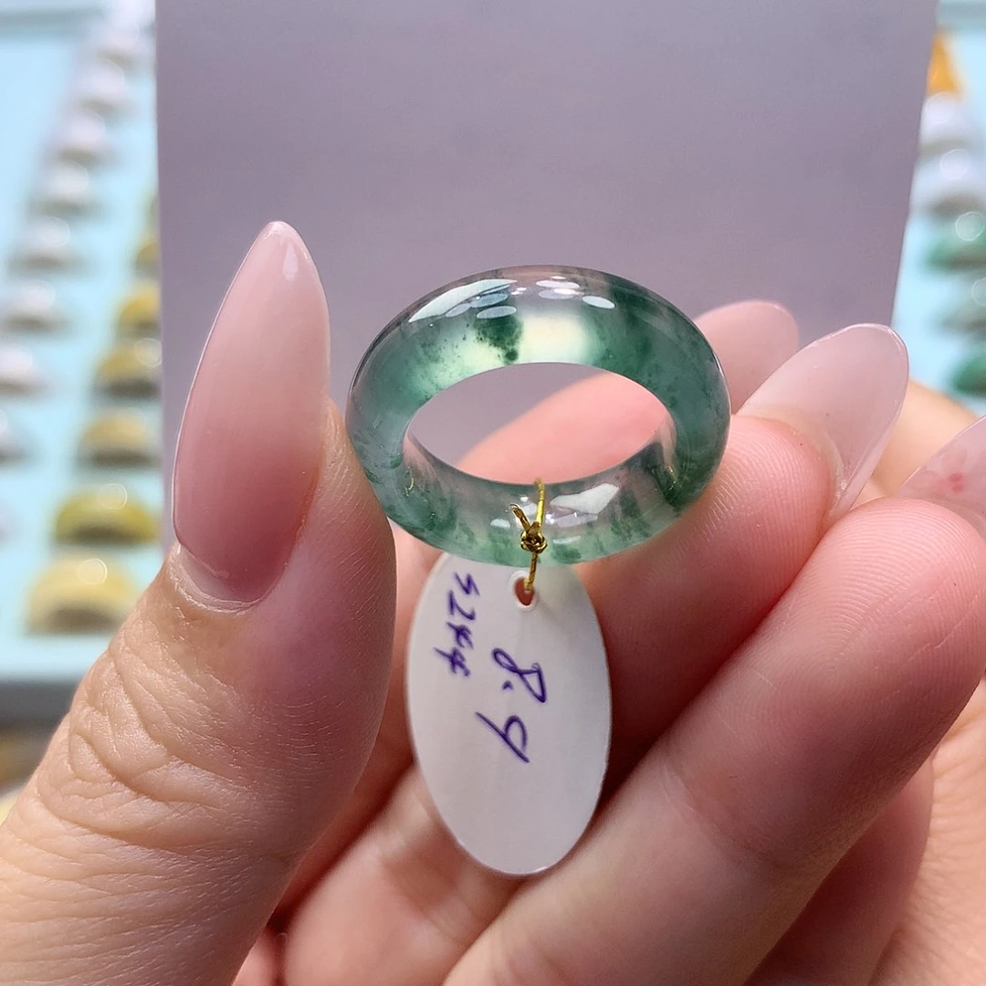 未镶嵌戒指翡翠8.9圈