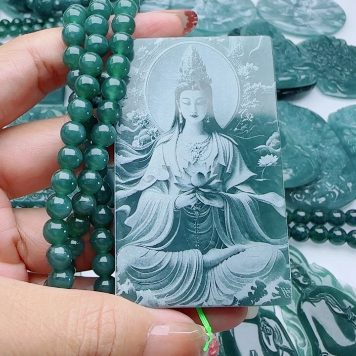 翡翠未镶嵌颈饰多样性发货天然A货翡翠