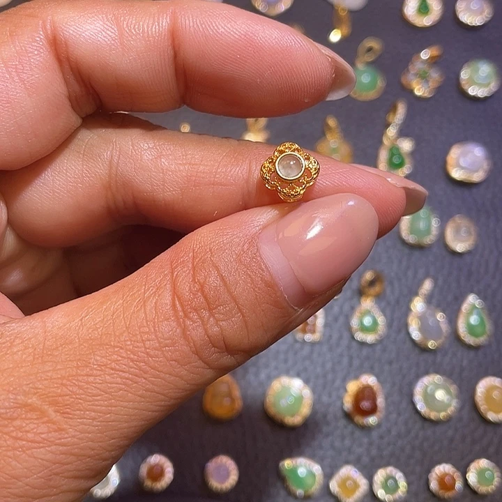 翡翠银S925镶嵌颈饰