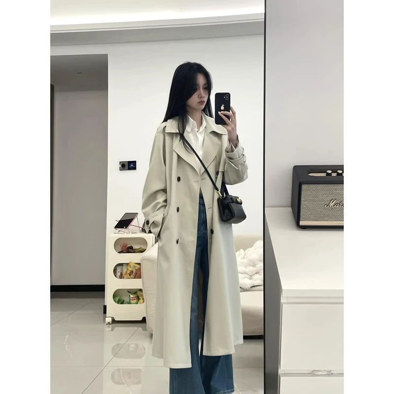 中长款爆款风衣外套女2025春秋季新款小个子韩系高级感日系英伦风