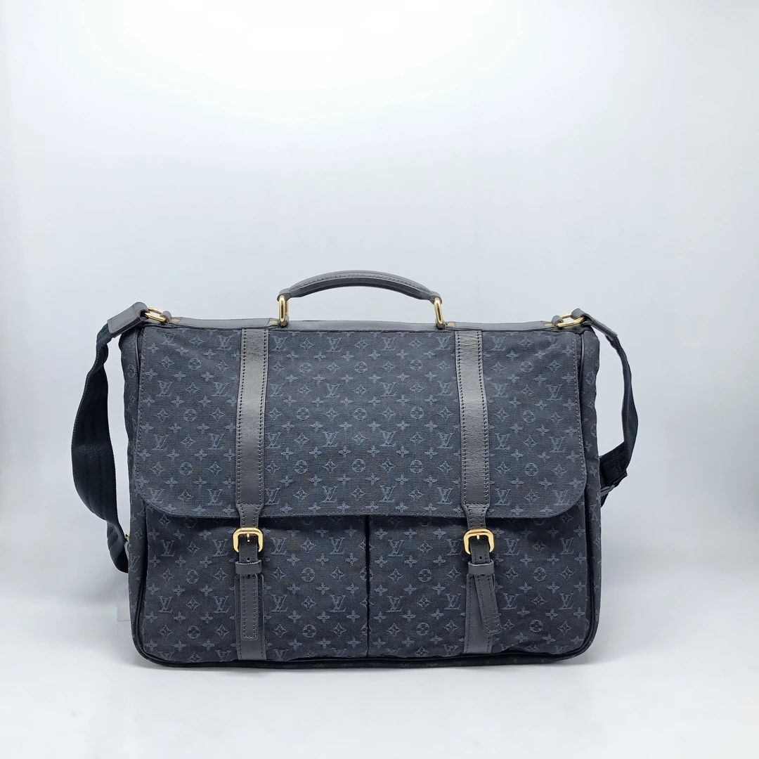 99新 LouisVuitton/路易威登 牛仔丹宁狩猎手提单肩包/4518