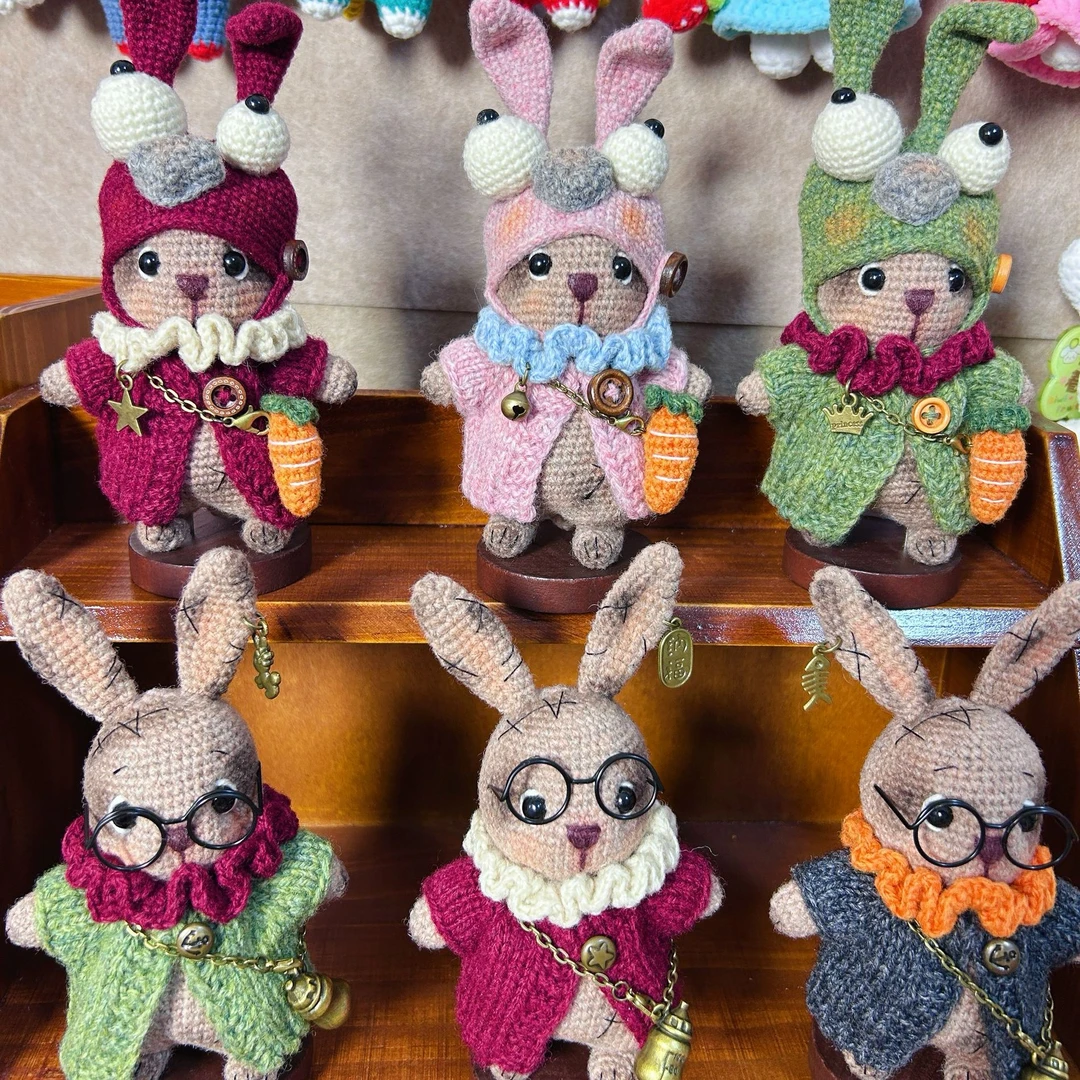 纯手工毛线钩织玩偶针织玩偶星星家手作一物一拍成品针织可爱