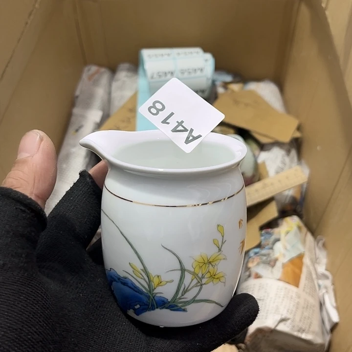 瓷片茶摆件工艺品摆件666