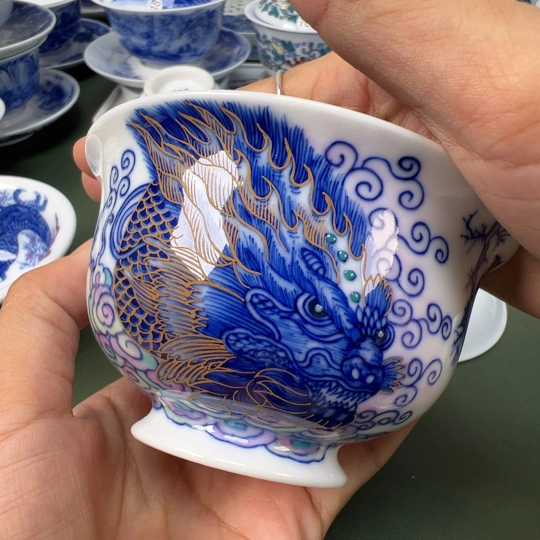 陶瓷景德镇纯手工纯手绘茶具木木53壶承