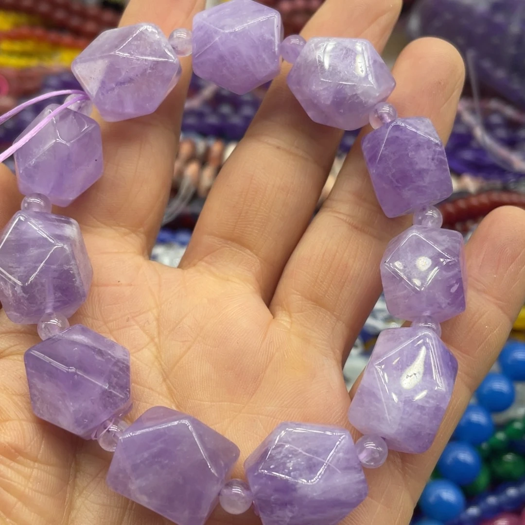 玛瑙/玉髓珠宝半成品未镶嵌J紫水晶八棱