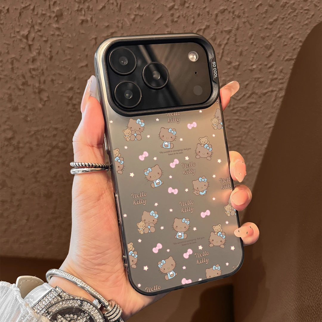 【豹纹色kt猫】适用苹果17promax手机壳iPhone15/16防摔13/14全包壳