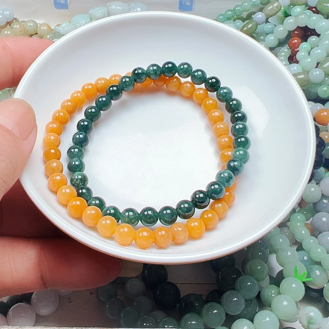 金***子翡翠散珠货主老华