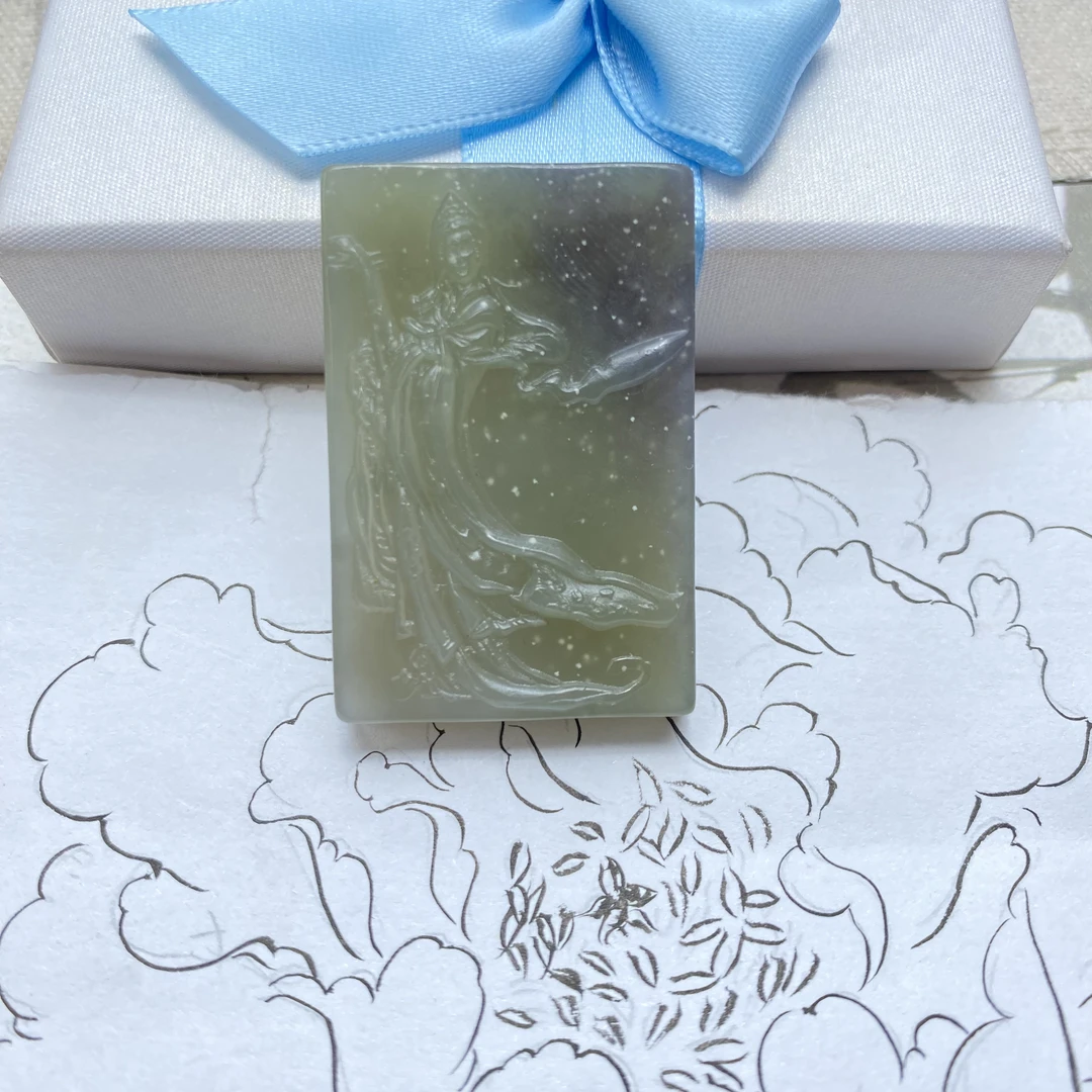 千载琵琶作胡语～和田玉双色唯美吊坠 昭君出塞