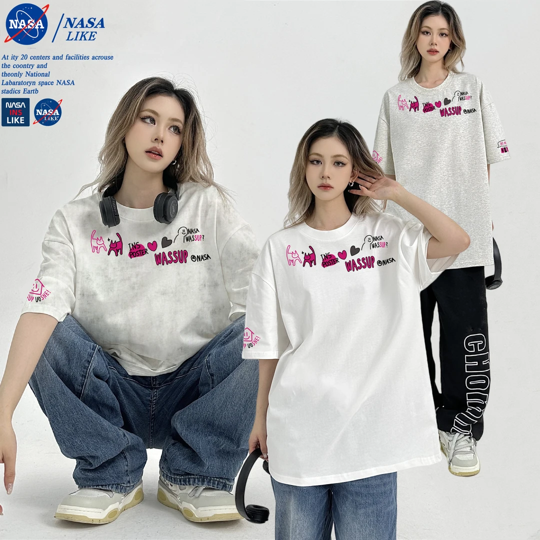 美式重磅短袖T恤女装国潮牌纯棉重磅夏2025新款潮流小众半袖上衣