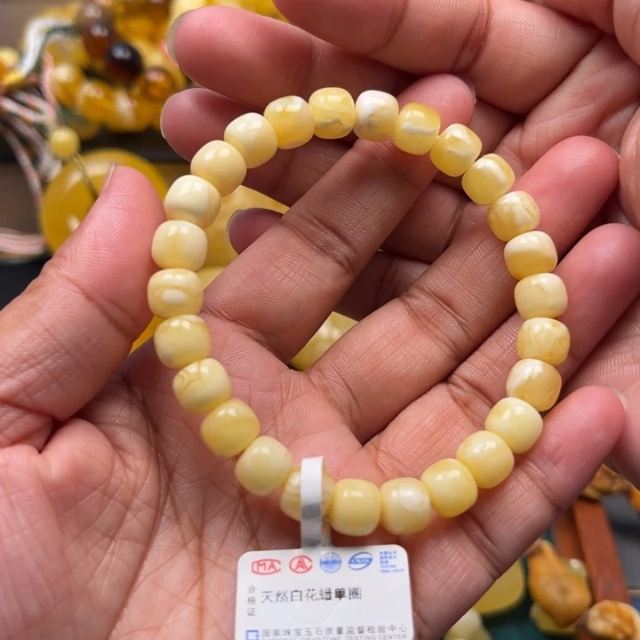 琥珀未镶嵌珠宝奇石M86号8.4+虎皮妖花