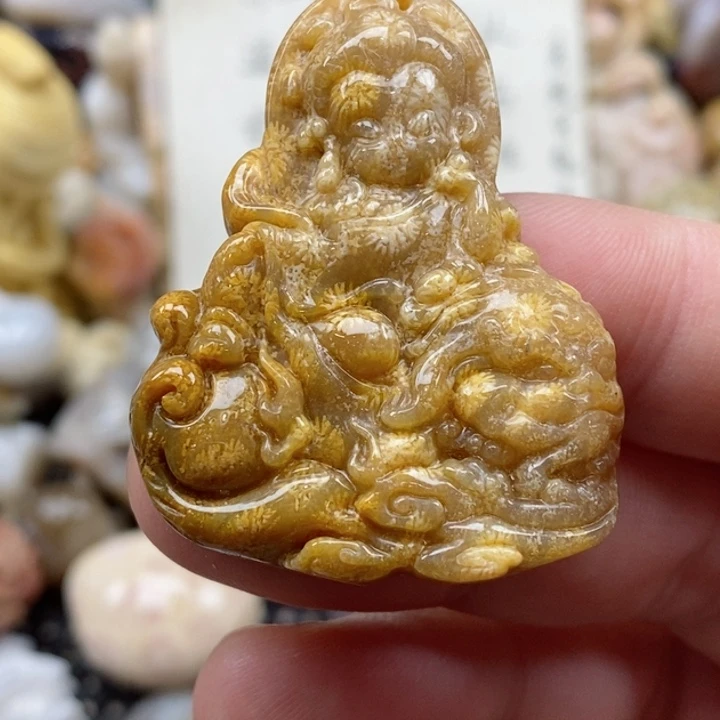 颈饰未镶嵌硅化珊瑚（珊瑚玉）