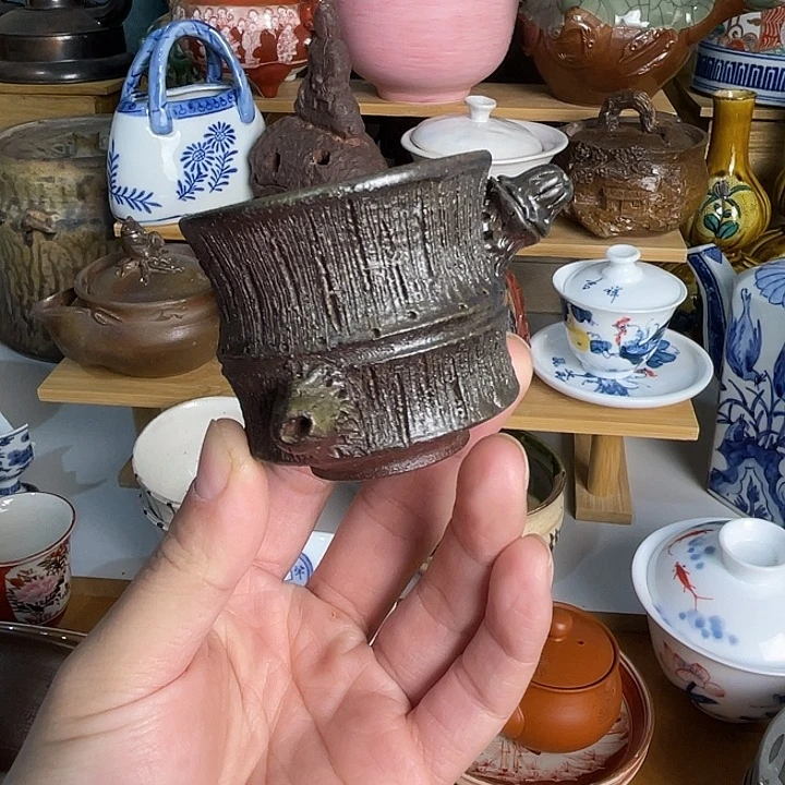 瓷片竹节杯子好看的哦